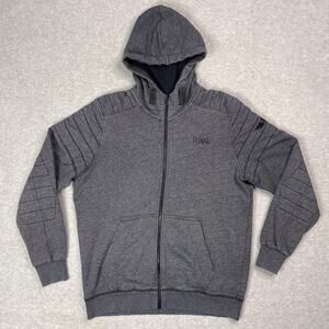 G Star Raw Mens L Odiron Suzaki Hooded Full Zip Grey Sweater